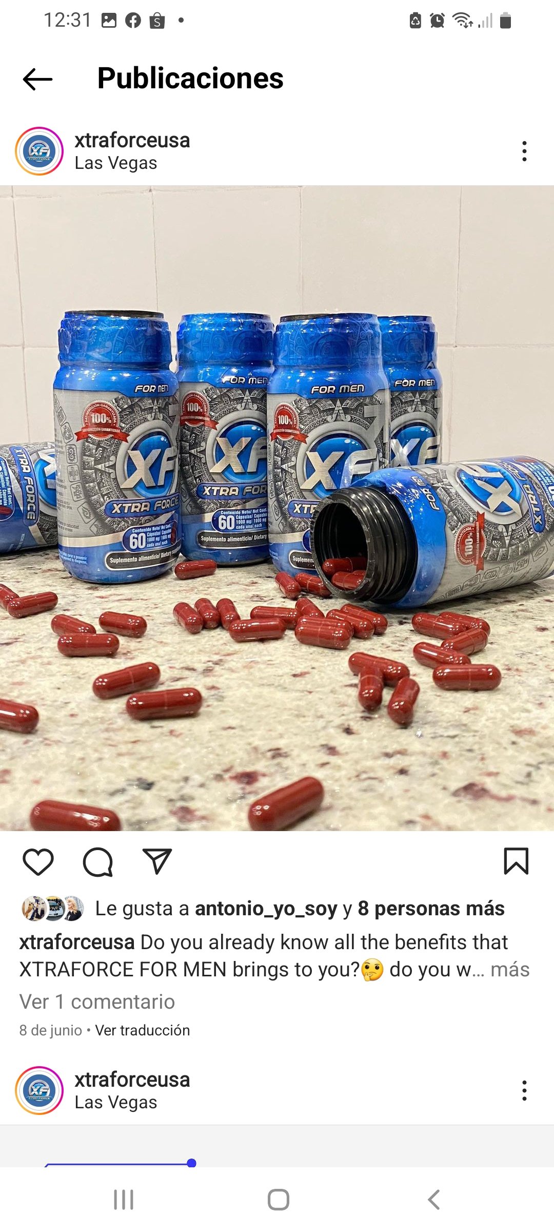 Xtraforce, For Men, Próstata Sana, Mas Vigor, Frasco 180 Cápsulas. - Imagen 6